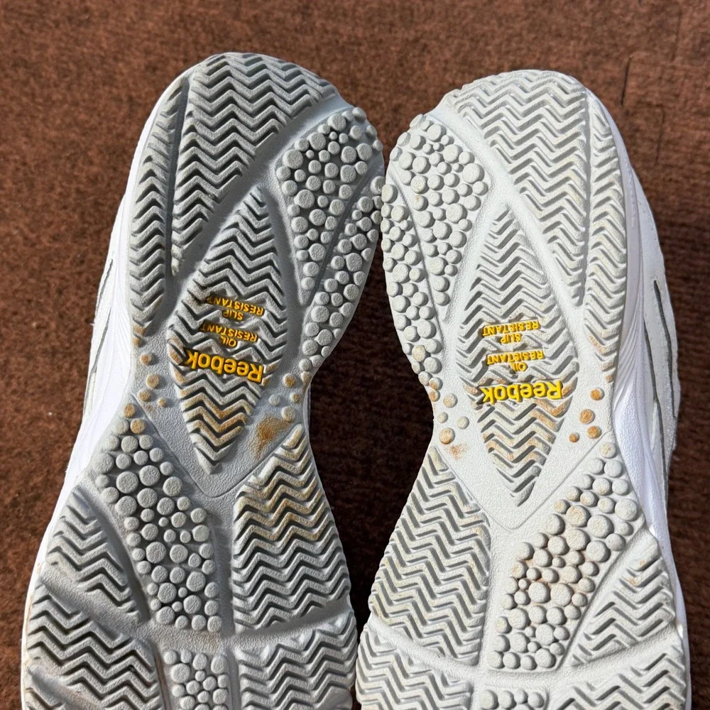 A+ Reebok Work N Cushion 4.0 White Slip Resistant Walking Shoes FU7354 Mens 8.5